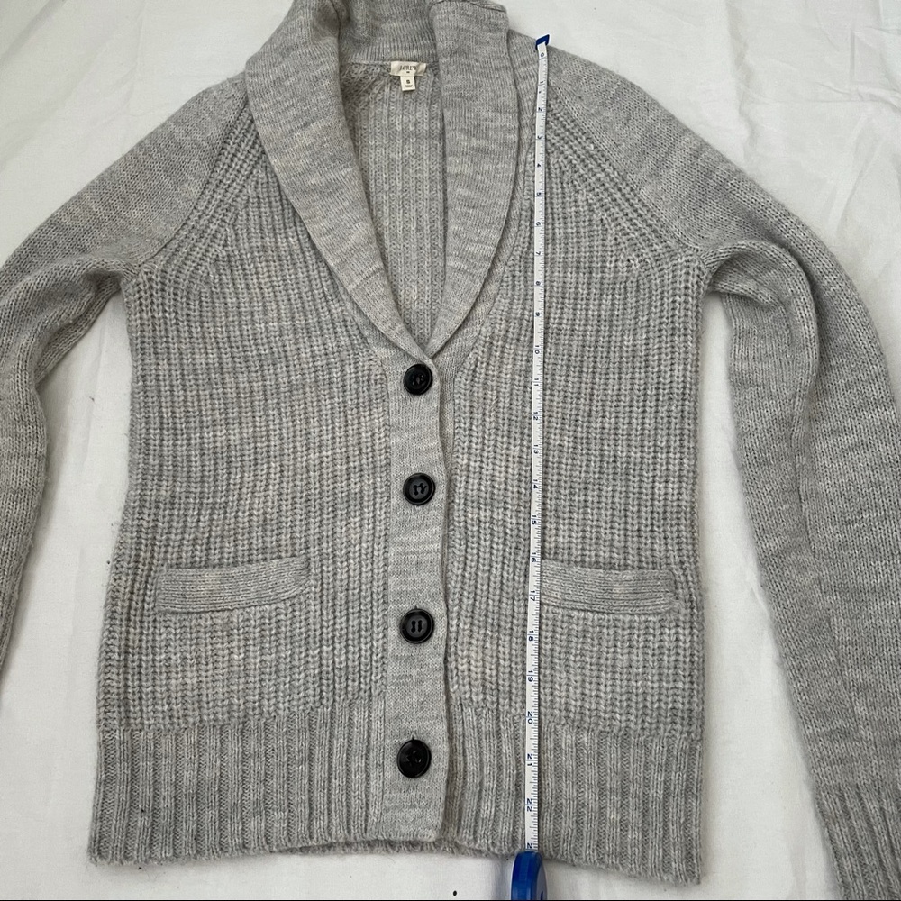 SOLD J. Crew Collared Grey Cardigan - Picture 6 of 6